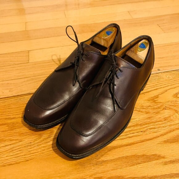 Allen Edmonds Mens Burton Brown Leather Oxford Dress Casual Shoes Lace-up 11 D
